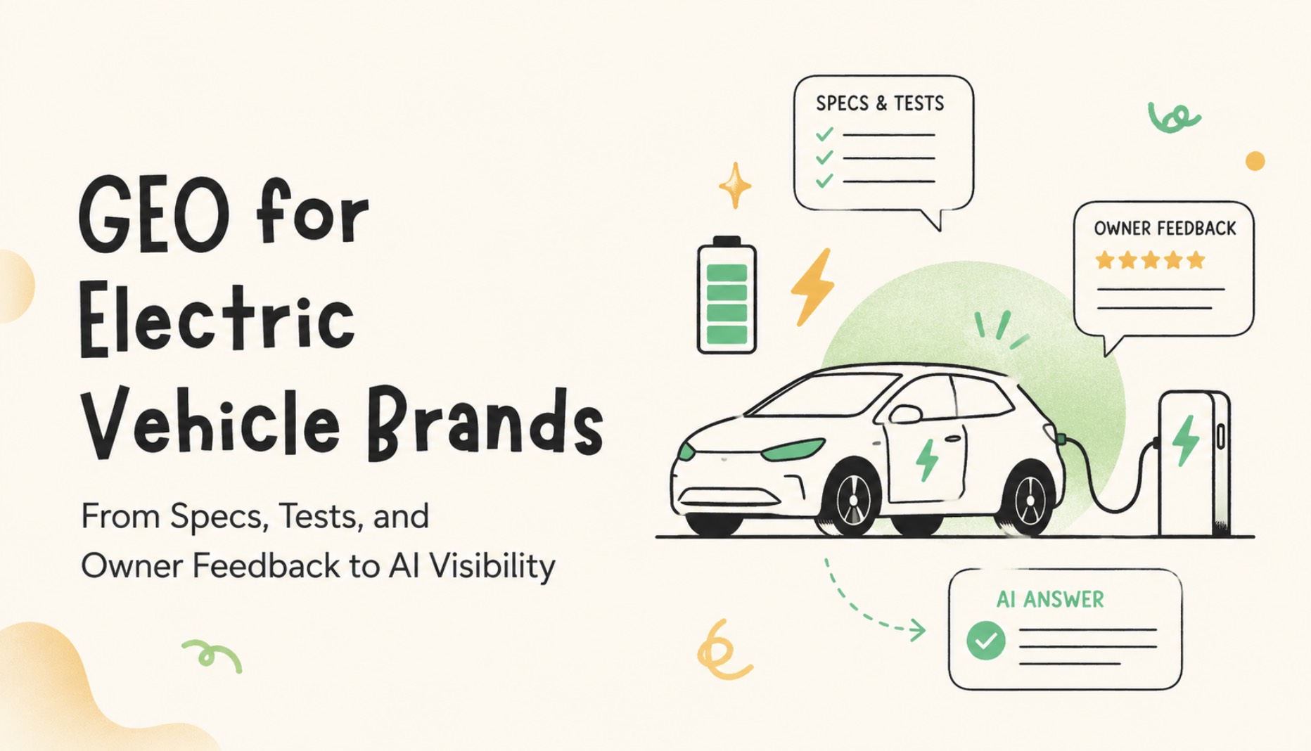 GEO for Electric Vehicle Brands: Turning Specs, Tests, and Owner Feedback into AI Search Visibility